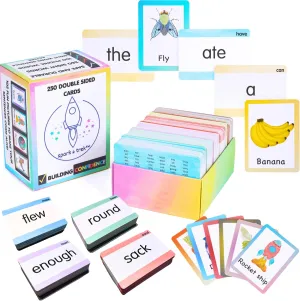 Learn to Read Sentence Building for Kids | 250 Double Sided Flashcards Ages 4-8 Sight Words Flash Cards Kindergarten - 2nd 500 Words | with Phonics Flash rejoin Cards | 