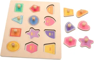 Learning Fun Shapes and Engaging Designs 1Set Wooden Puzzle unfortunately mainstream extract of Cognitive Building Blocks for Years Safe Motor Skills 