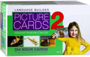 Learning Language Builder Picture Nouns Set 2 for Autism$ Aba and Preschool Educational Vocabulary Flash Cards manage district Stages 