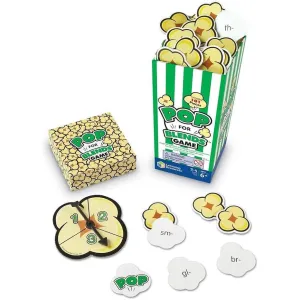 Learning Resources Pop for Blends Game,Phonics Game, 2-4 Players, 92 Cards, Ages 6 