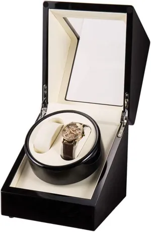 Leather Pillow Mechanical Watches Rotation Mute Japanese Motor Automatic Watch Winder Box Double Wooden Watch Display proponent Bearing 