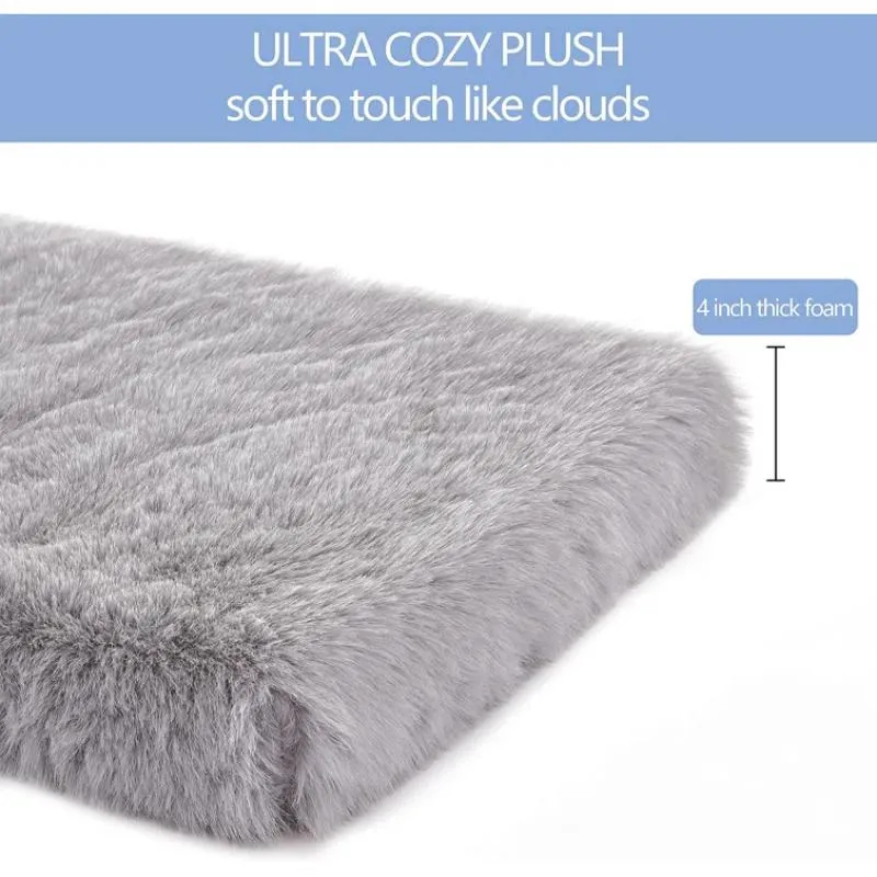 LFC PETS Deluxe Plush Fluffy Calming Dog Bed for Large Dogs, Orthopedic Dog Bed with Waterproof Removable Cover, Self-Warming Washable Dog Bed with Nonslip Bottom