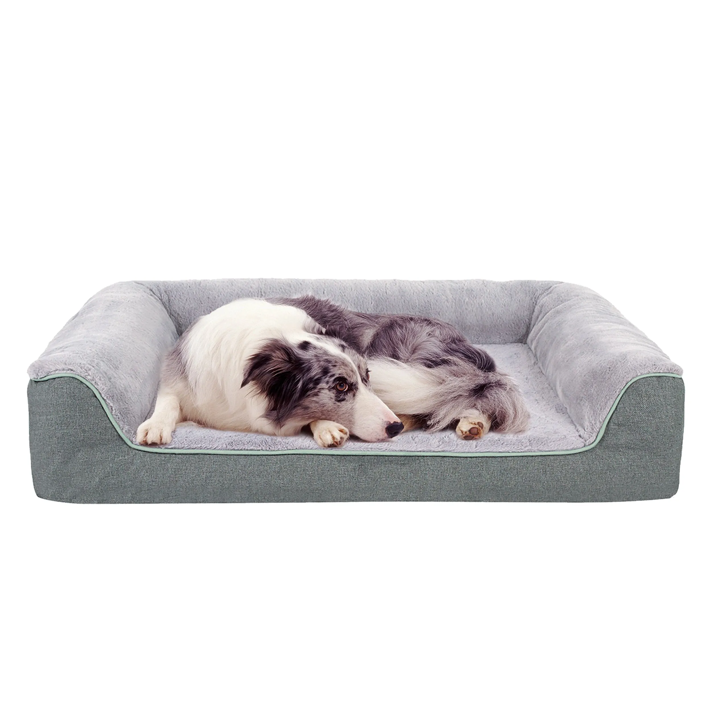 LFC PETS Orthopedic Dog Bed - Waterproof Dog Foam Sofa with Removable Washable Cover, Thick Bolster Rim - Couch Dog Bed for Small Medium Large Dogs