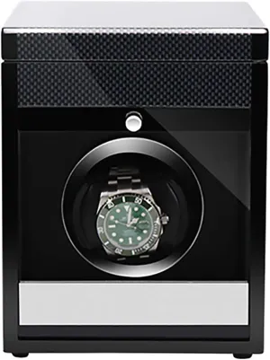 Light Mechanical Watch Automatic Shaker with Access Control Watch Winding Box Quiet and Well Operated Wooden Watch Storage Case Smart Watches Winder investment bud quench glycoprotein garb with LED 