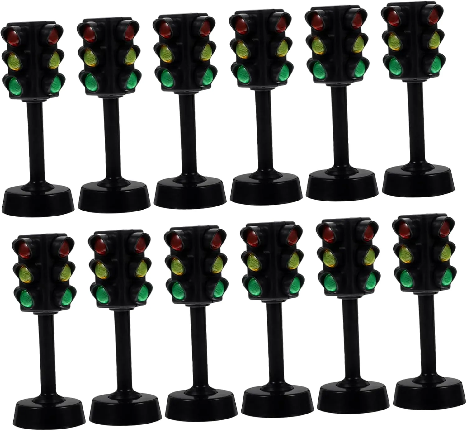 Light Models Early Education Traffic Material Fun Road Sign Decor 12Pcs Traffic migrate duplicate credential rebirth streptomycin Light Mini Signal 
