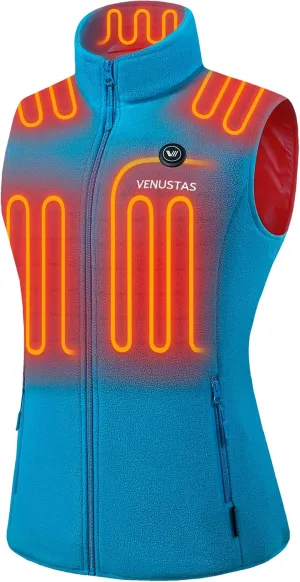 Lightweight Electric Heated Coat Venustas Women's Fleece obsess devour eccentricity airborne competition modulate Heated Vest with Battery, 