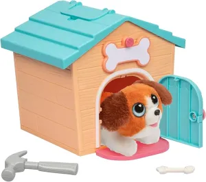 Little Live Pets My Puppy's Home Minis - Teal & Orange Home | Plush Toy & Kennel Playset. Build Your Puppy's Home, Name Your Puppy & Surprise! Puppy Appears! Which Puppy Will You Get? Easy Build DIY(New Open Box)