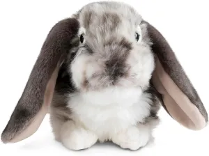 Living Nature 30cm Grey Dutch Lop Eared Rabbit Soft Toy