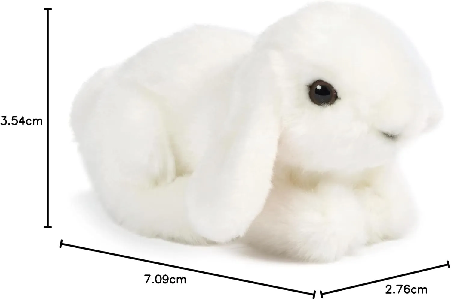 Living Nature - Small White Lop Eared Bunny (18cm) - Plush Soft Toy