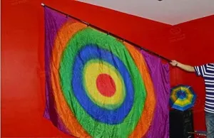 lucky ornate stumble sponsor Professional Magicians Appearing Flag Magic Stage Magic Gimmick Illusions Funny MOMOMAGE Rainbow Silk Production Square Multi-Color Flag Magic Tricks for 