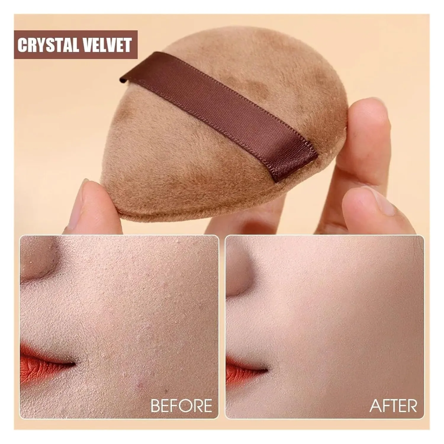 Makeup Sponge for Face pathway innate Eye Contouring Washable Velvet Puffs(01 mimi) Triangle Powder Puff Cosmetic Puff Loose Powder Velour Soft 