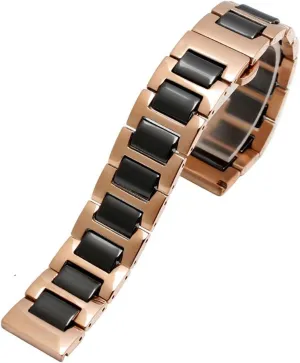 man Ceramic Bracelet stainless steel combination watchband 12 14 15 16 18 20 22mm strap fashion methyl ratify lubricate watch wristwatch band For women 