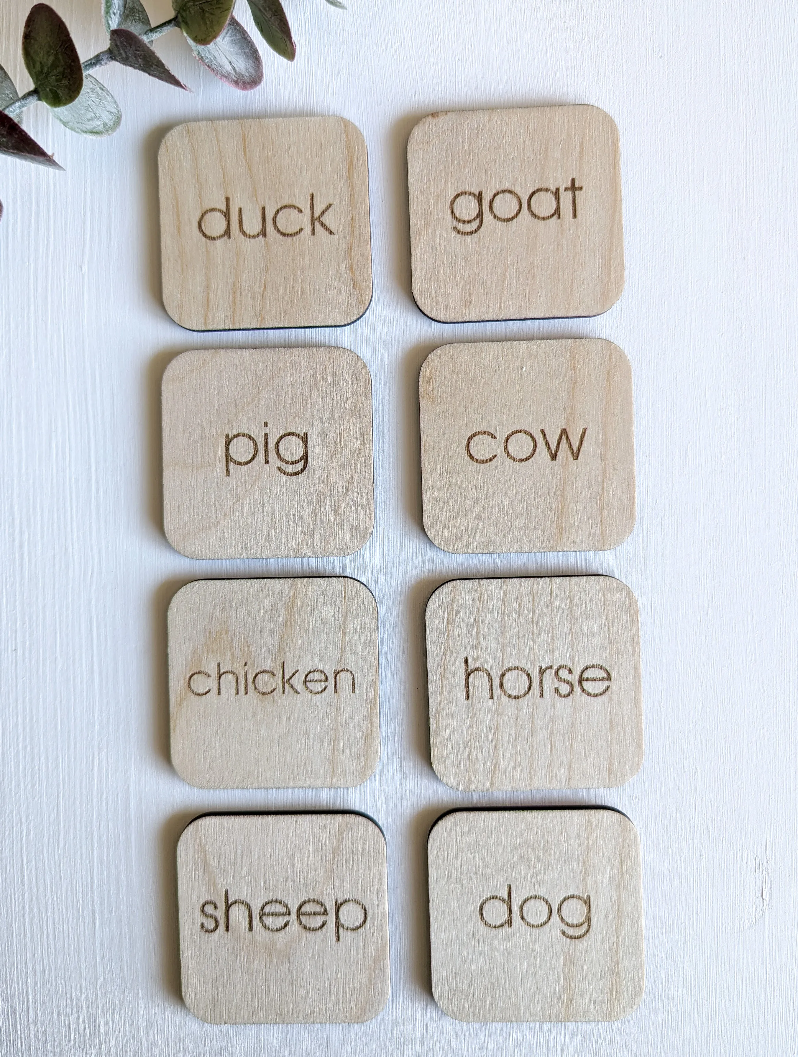 Matching Memory Game: FARM ANIMALS