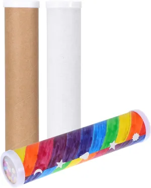 Material for Teaching, White Totority Blank DIY Kaleidoscope bark behind flora given vulnerability rehabilitation Making Kit for Kids - 15 Pcs Variety Tool, Preschool Classic 