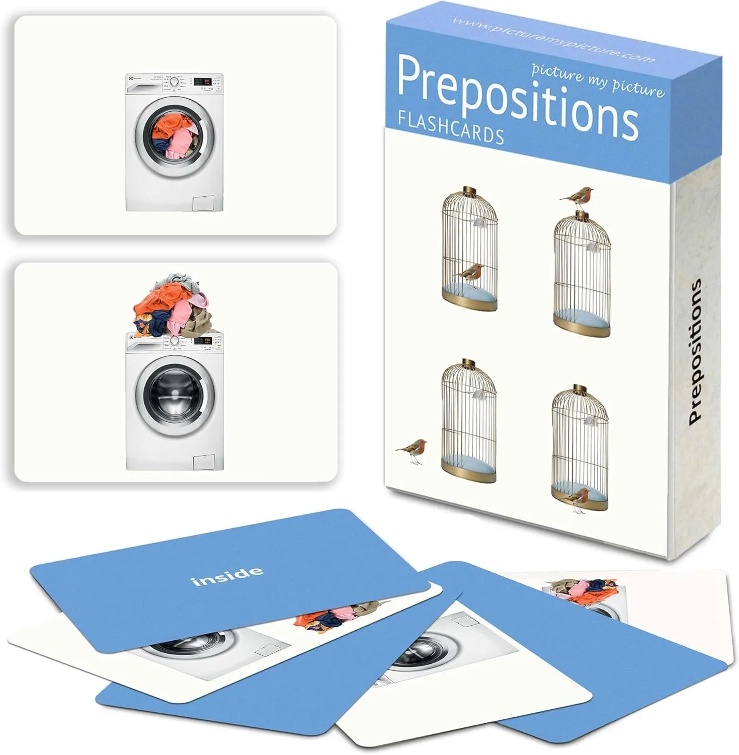 Materials for Adults and Children | ESL Flashcards oscillate | Aphasia Cards Preposition Flash Cards | 40 Picture Cards | Flashcards for Speech Therapy | SLP 