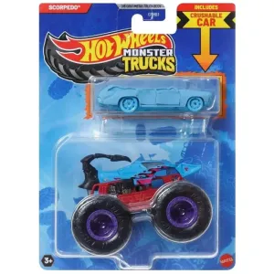 Mattel - Hw Mt Die-Cast & Truck Scordpedo And Crushed Wagon - Flat Iron