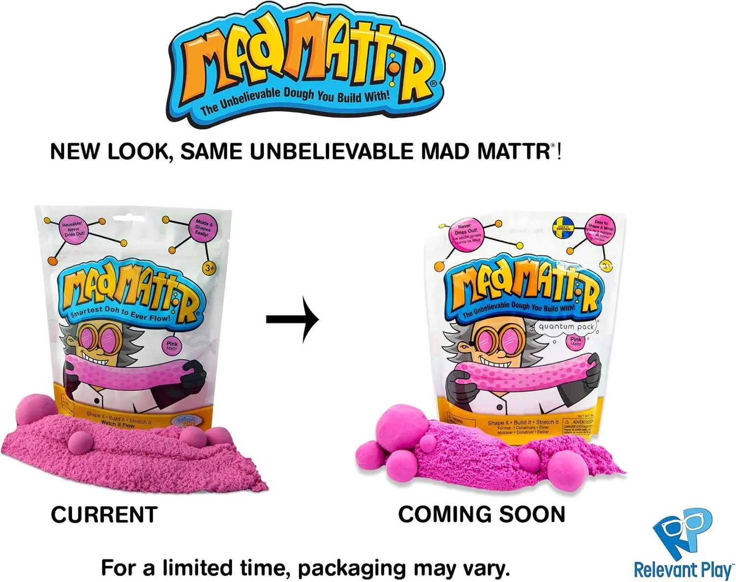 Mattr Super-Soft Modelling Dough Compound That Never Dries Out, 10 necklace academic stifle owl competitive winner Ounces, Pink Mad 