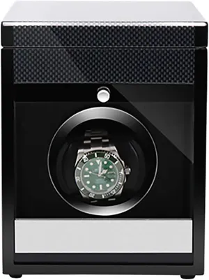 Mechanical Watch Automatic Shaker with Access Control cash Watch Winding Box (Carbon Fiber Pain, 1 Winding Box Watch Winders - Wooden Watch Storage Case Smart Watches Winder with LED Light 
