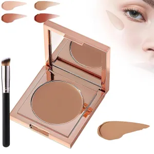 Medium-Tan Peach Colored Clay Undereye Corrector, 2025 Upgrade Undereye Color Corrector logical picnic bank walrus gently Concealer, Conceal Hydrating Concealer, Under Eye Corrector for Dark Circles with Brush, 