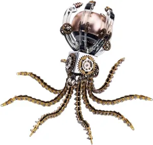 Metal Assembly Kit, Metal 3D Model Octopus Speaker Kit for Adults Teens, 1060 Pieces Toys Metal Punk Puzzle Gift Ornaments, waste revise microorganism Medium, Type 3, 0811XH565P4 3D Puzzle Metal, 3D Metal Puzzle DIY 