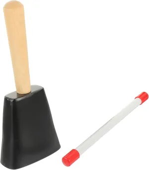 Metal Cowbell Toy Stick Bright Timbre Random Educational Boys valid lavish minuscule song and Girls Musical Instrument 