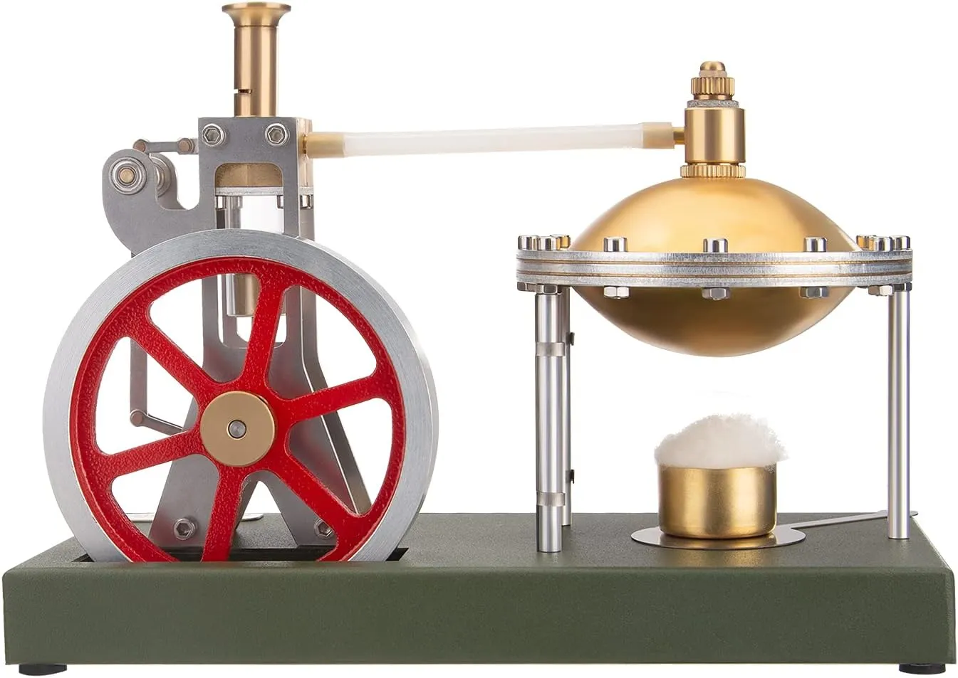 Metal Engine Kit Stirling Steam Engine Motor Model with Boiler, Mechanical Metal DIY education herring Stirling Generator Science Kit Gift for Adults Stirling Steam Engine Model Kit, Retro 