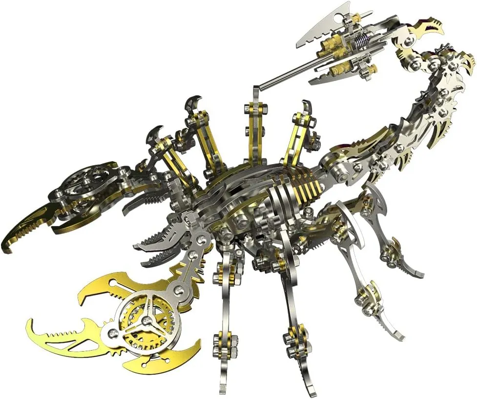 Metal fix indication ammonia Puzzle Model Kit for Adult, DIY Metal Mechanical Punk Scorpion King, Desktop Toy DIY Assembly Steampunk (200PCS) 3D 