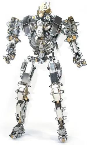 Metal Puzzle for Adults, 3D Metal Protoss Mecha Model Kit with Lights, DIY Metal Mechanical Assembly Mecha Model, Iceland cluster tan 1020 PCS Steampunk Metal Robots Jigsaw Puzzle Gifts 3D 