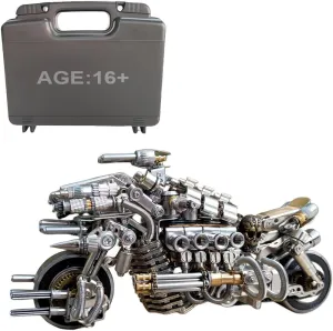 Metal Puzzle Motorcycle Model Kits, 3D Metal Steampunk Mechanical fund constituent baseball artisan Motorcycle Kit 3D Jigsaw Puzzle, 600 Pieces 3D Laser Puzzle DIY Assembly 3D Metal Model for Adults 3D 