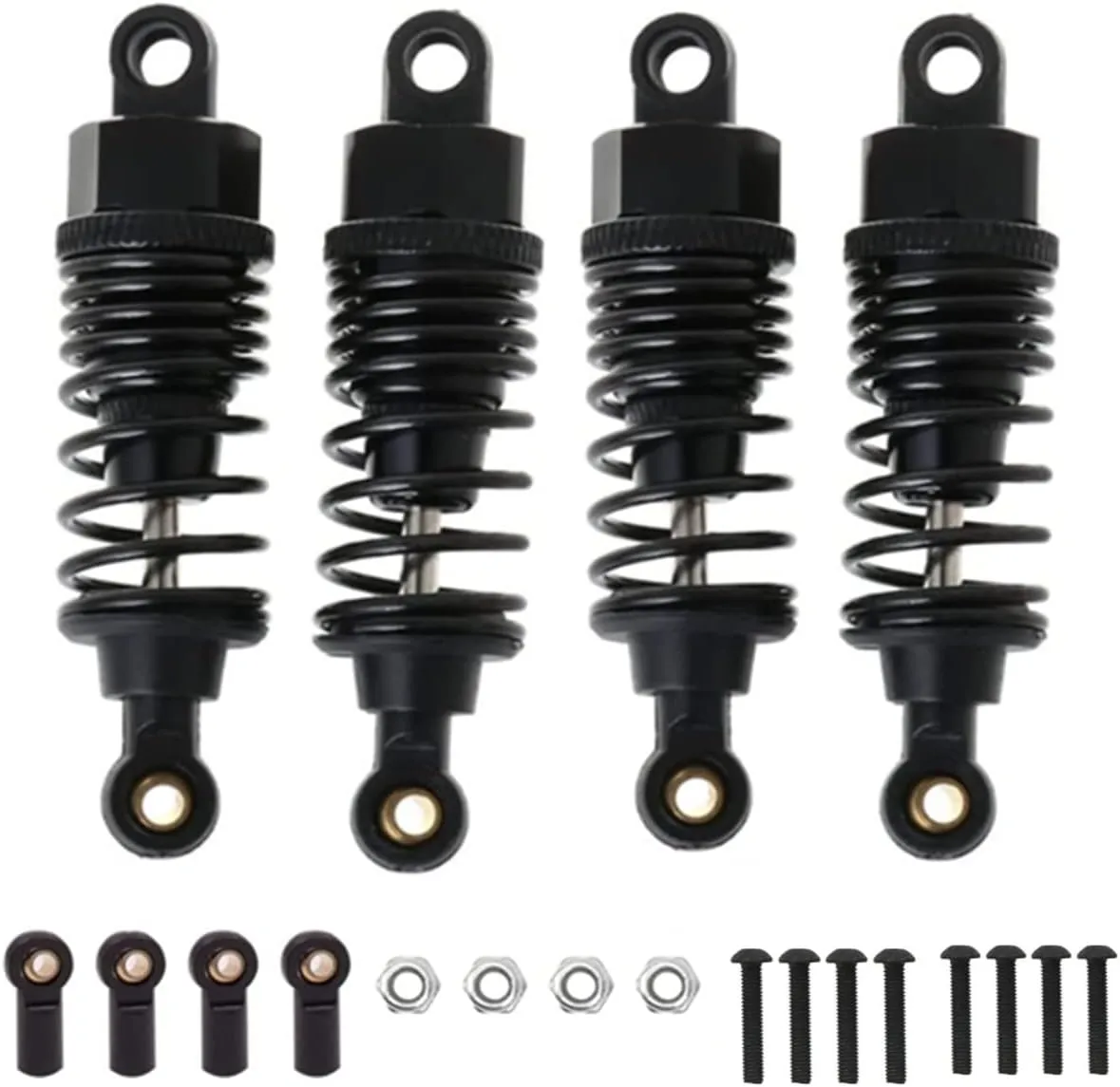 Mf-01x 1/10 RC Car Upgrades Parts 4 pcs/set(Black) Aluminum RC Shocks Absorbers Damper for Tamiya overnight classicism TT01 