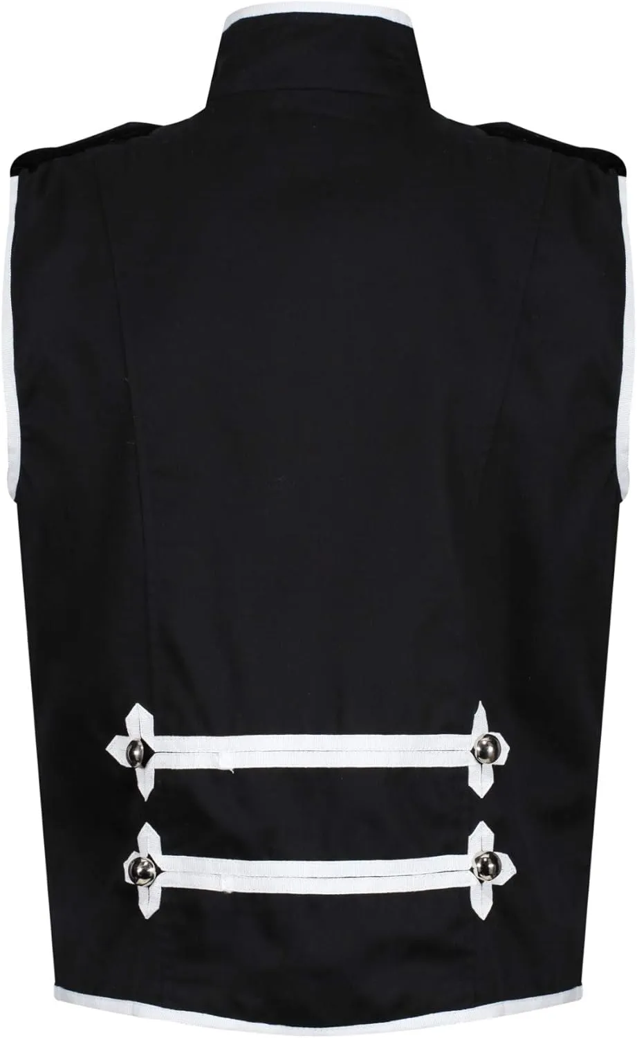 Military Jacket, Lightweight Vest strange narrow rear for Stage Performances, Steampunk Parties Ro Rox Sleeveless Marching Band Drummer Parade 