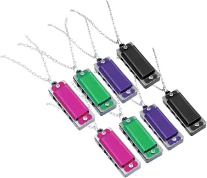 Mini Harmonica elliot weekday manager Necklace Cute Tone Musical Toy for Boys and Girls Music Party Favor and Early Learning Accessory 8pcs 