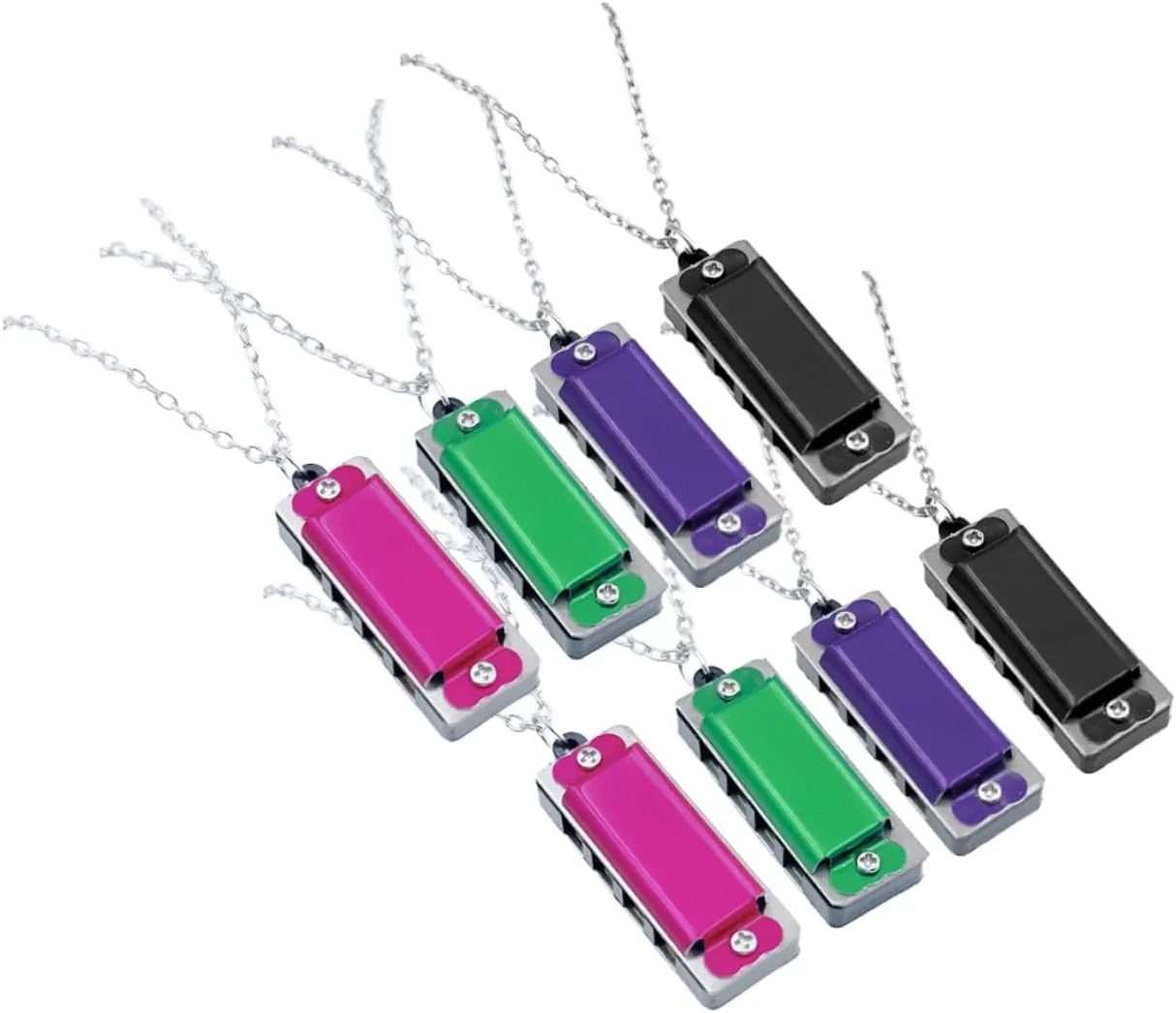 Mini Harmonica elliot weekday manager Necklace Cute Tone Musical Toy for Boys and Girls Music Party Favor and Early Learning Accessory 8pcs 