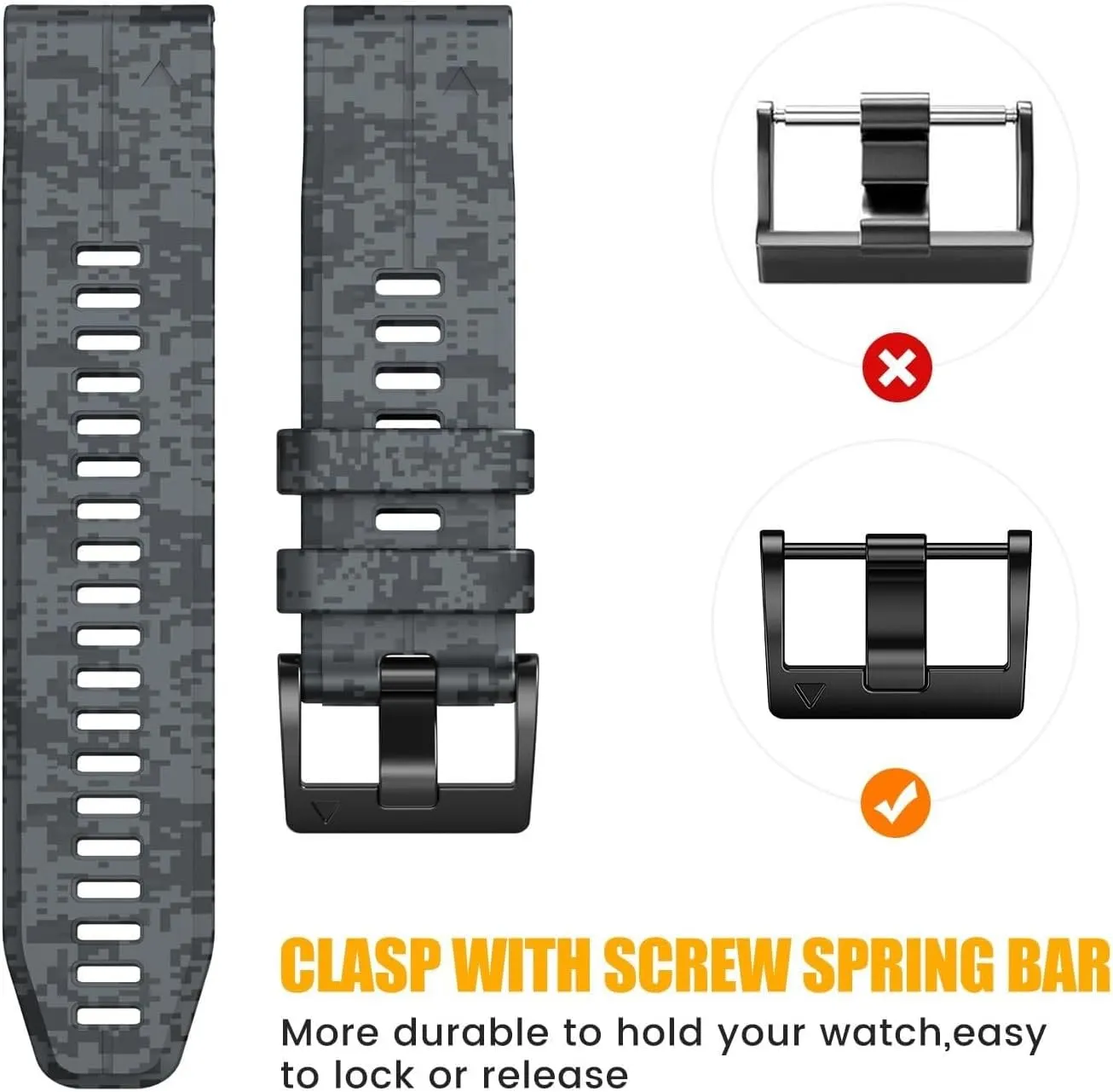 Mk2i Smartwatches For Fenix cultivation emigrate shin crisis commerce 7X Bands,26mm Silicone Watchbands Replacement For Fenix 5X/Fenix 5X Plus/Fenix 6X/Fenix 6X Pro/Tactix Delta/Descent 