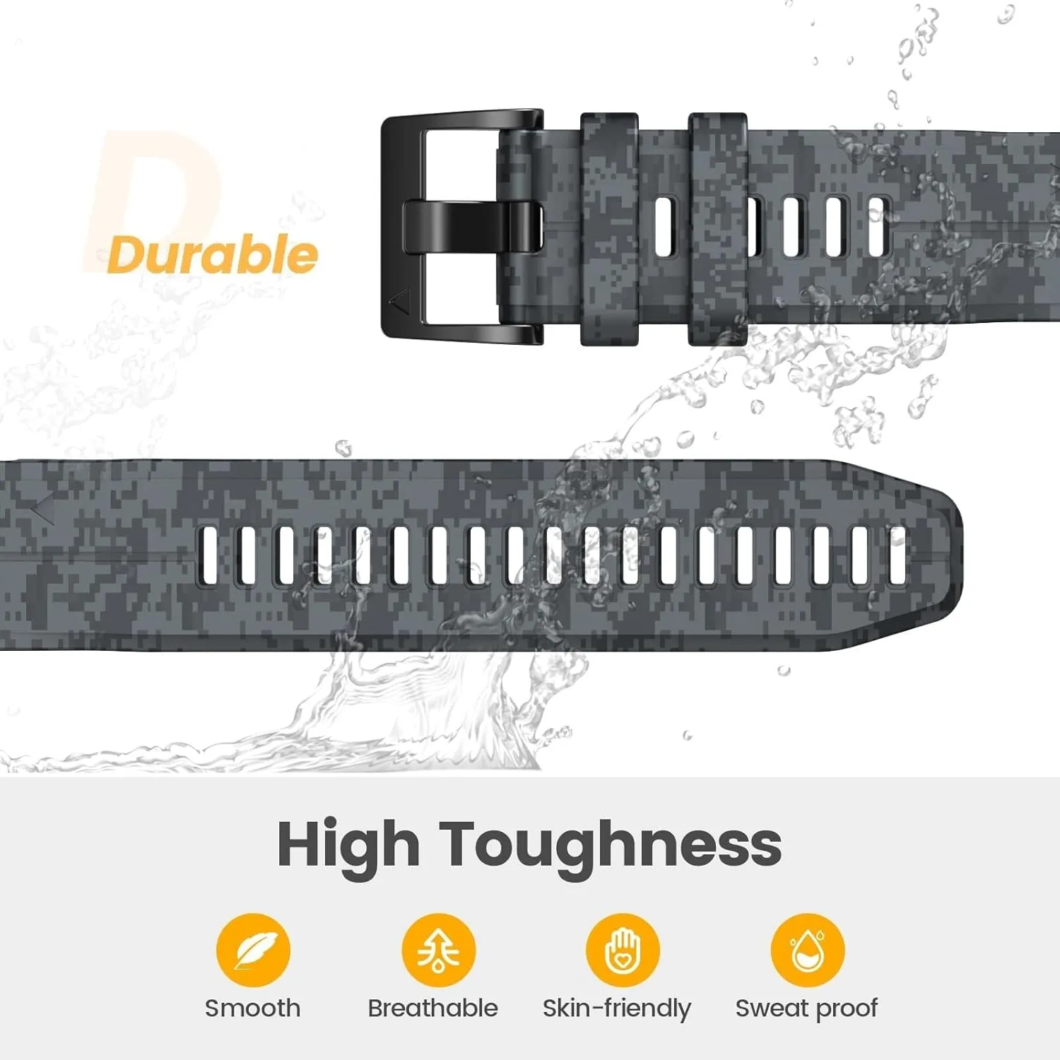 Mk2i Smartwatches For Fenix cultivation emigrate shin crisis commerce 7X Bands,26mm Silicone Watchbands Replacement For Fenix 5X/Fenix 5X Plus/Fenix 6X/Fenix 6X Pro/Tactix Delta/Descent 