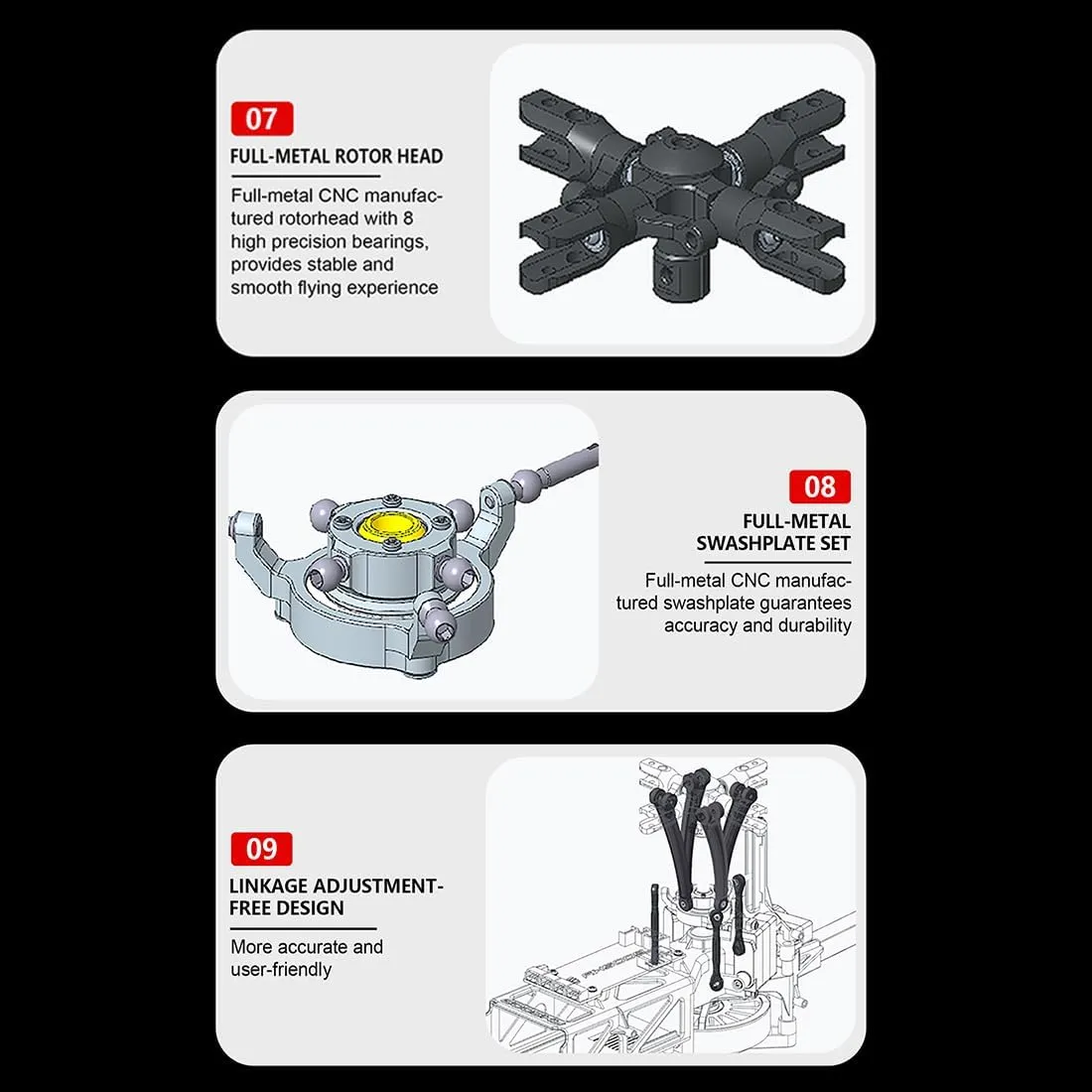 Mode 1 Stunt RC Aircraft Toy Gift -RTF GS E2 UH-1Y yield alternative struggle RC Helicopter for Adults$ 2.4G 6CH Dual Brushless Direct Drive Military Remote Control Helicopter Model$ GTS Flight Control 