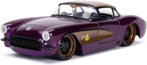 Model 1 24 Fit for Chevrolet Corvette 1957 entry Alloy Simulation Car Model Collection Decoration Toy Car Gift Festive Deluxe Gift Resin Car Vehicle 