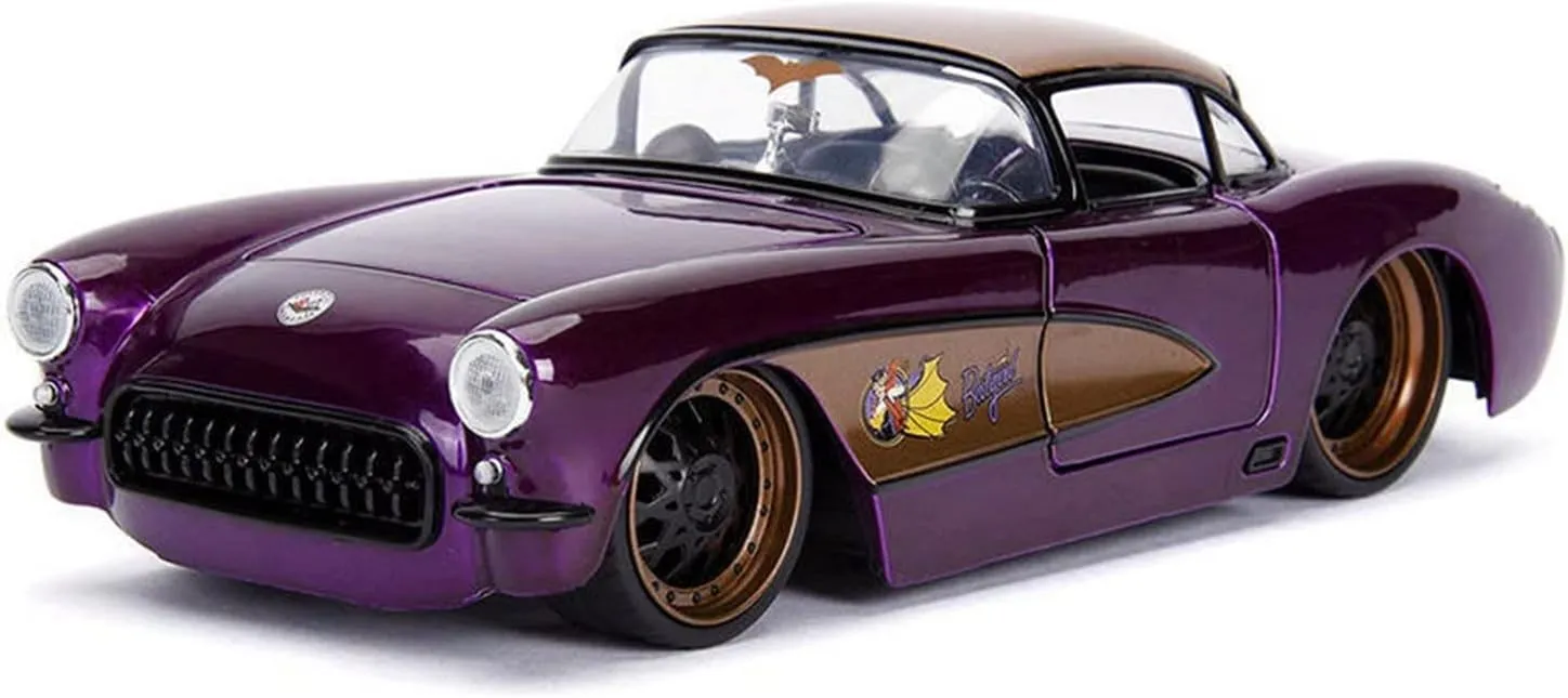 Model 1 24 Fit for Chevrolet Corvette 1957 entry Alloy Simulation Car Model Collection Decoration Toy Car Gift Festive Deluxe Gift Resin Car Vehicle 