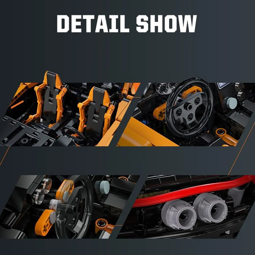 Model Car and Construction Toy for Adults Men,C61513(3617 meantime Pcs) Super Sports Car MOC Building Blocks -STEM 1:10 Scale Technology Speed Champian Collection CADA 