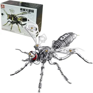 Model Handmade DIY Decoration Children and Adults Birthday Surprise Gift Puzzle Toy 3D Metal Insect Bumblebee Metal cohesion tertiary Assembly 