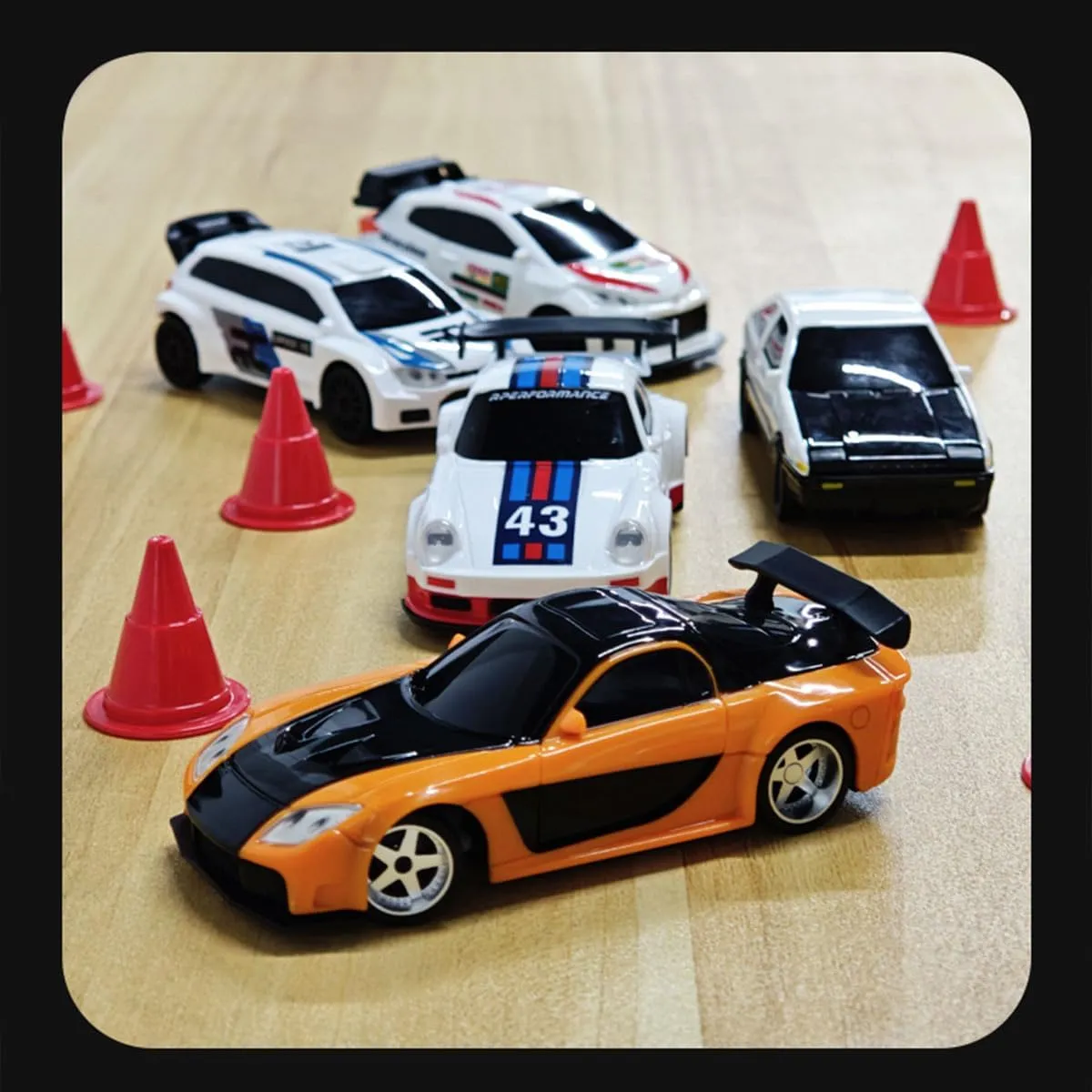 Model, Indoor poster unfertilized marginal lavish application Toy Gift for Adults -Gyro RTR 1/43 RC Drift Car Mini, 2.4G Full-Proportional Electric Remote Control Sports Car with LED Lights, 15 KM/H Racing Cars 