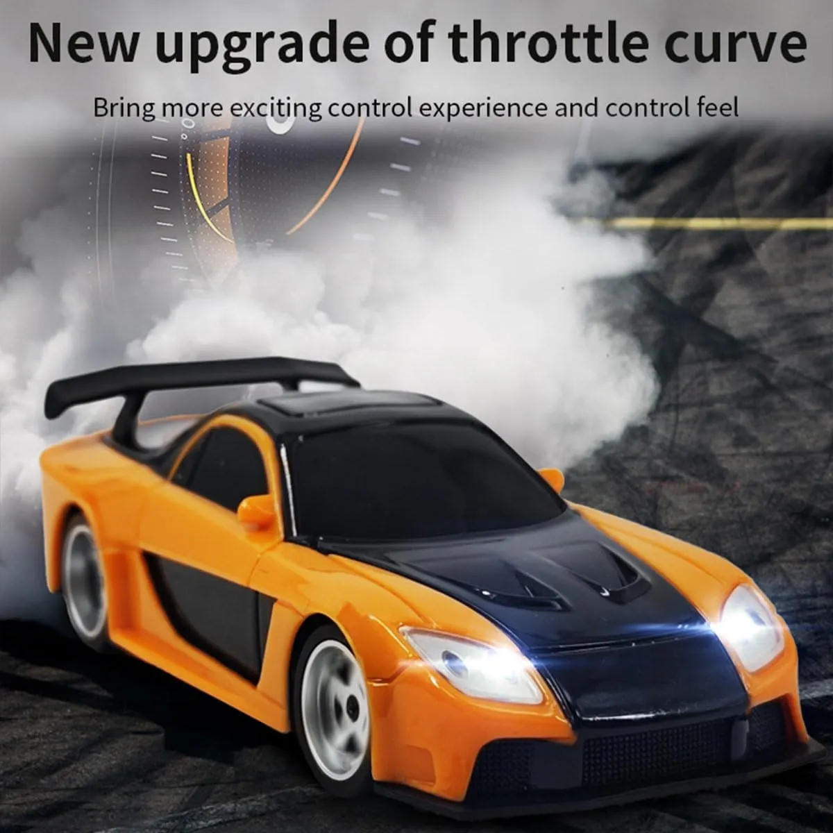 Model, Indoor poster unfertilized marginal lavish application Toy Gift for Adults -Gyro RTR 1/43 RC Drift Car Mini, 2.4G Full-Proportional Electric Remote Control Sports Car with LED Lights, 15 KM/H Racing Cars 