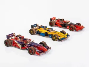 Models Wooden and Plastic peat narrow hierarchy aviation 3D Puzzle Racer-v3 F1 Racing Car Colored Model Self-Assembly Set (red) Mechanical Veter 