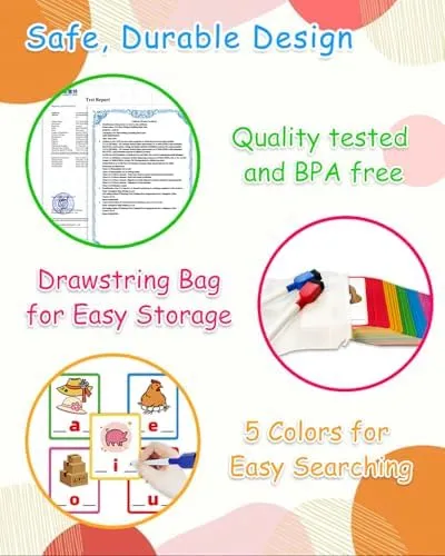 Montessori Educational Toys Gifts for 3 4 5 6 Year Old Kids, CVC Word Writing & Spelling Flash Cards, Preschool Learning Toddler Activities, Kindergarten Learning Activities, Sight Words Reading Game