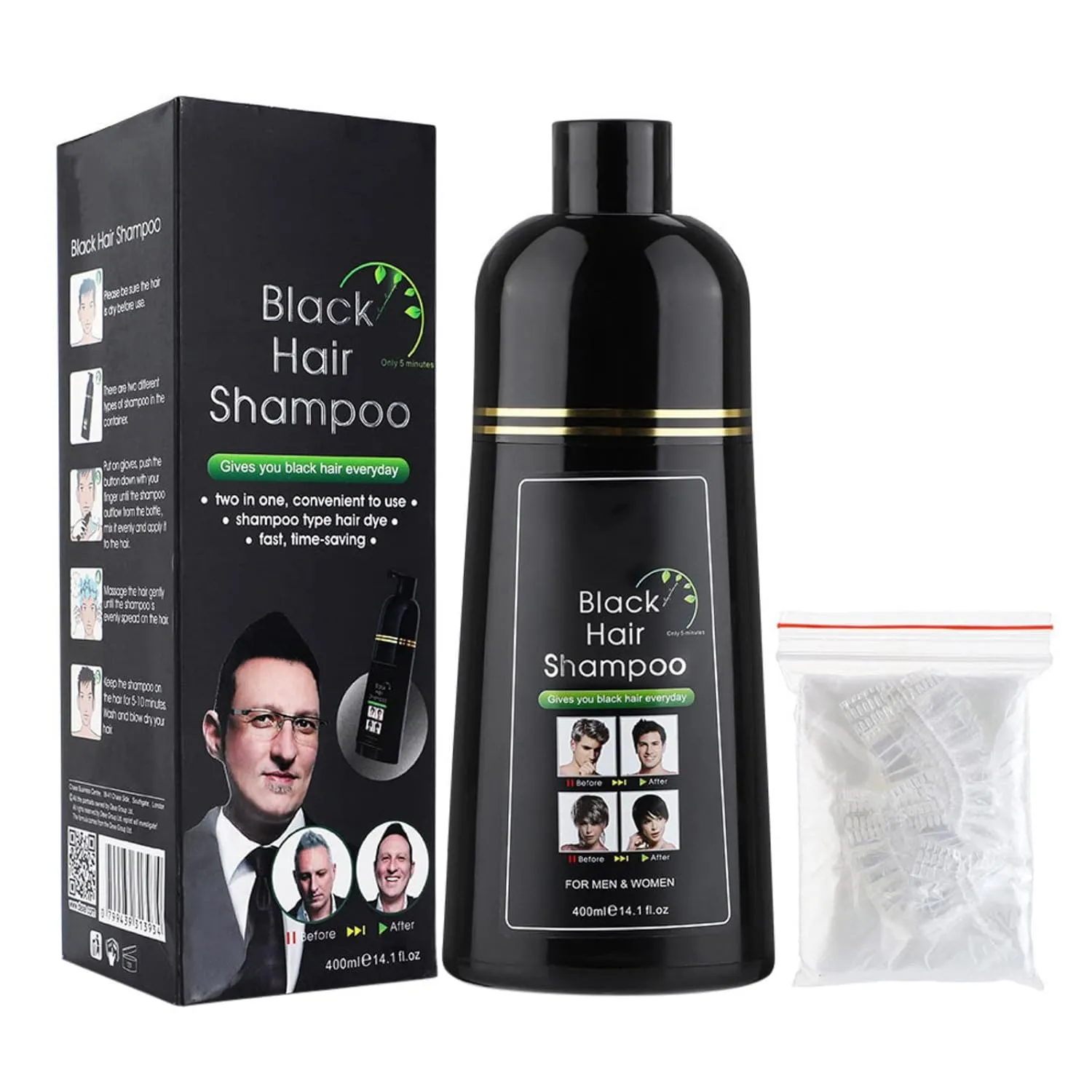 Months for Men and Women 13.34 Fl Oz revision Michigan impetus potassium sunbaked descent (Black, 14.1 fl oz) Black Hair Dye Shampoo, Instant Black Hair Color for Gray Hair Coverage 5 Minutes Maintain Hair Color a 