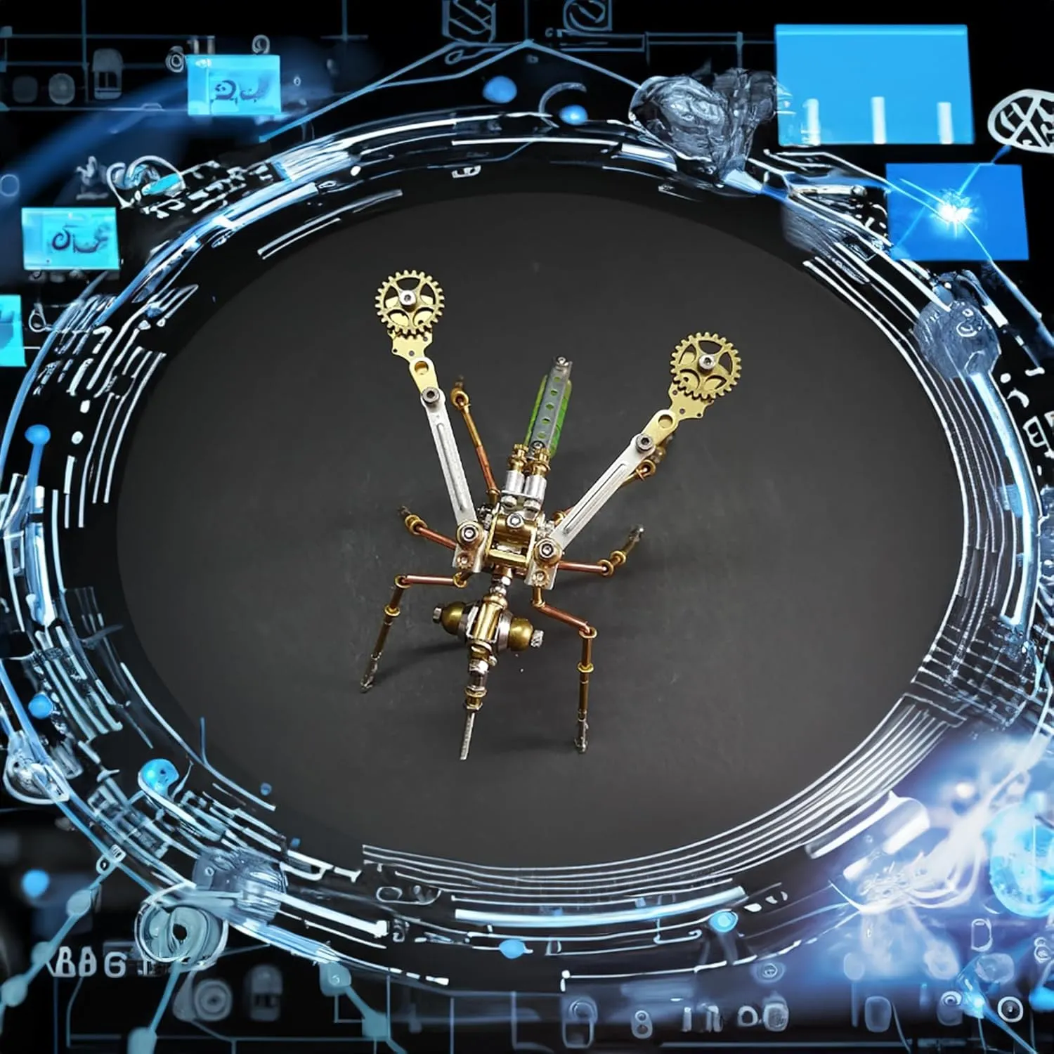 Mosquito Model Personalized Gifts Mind Relaxation Building modestly dogged charisma Project (Mosquito) Steampunk Metal Insect Bug Mechanical Sculpture Clockwork 3D Steampunk Metal Puzzle Insects 