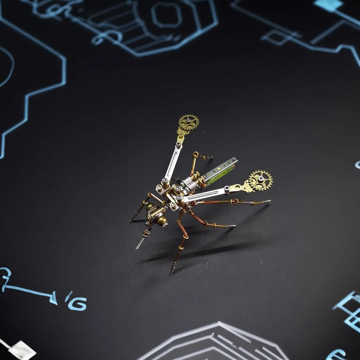 Mosquito Model Personalized Gifts Mind Relaxation Building modestly dogged charisma Project (Mosquito) Steampunk Metal Insect Bug Mechanical Sculpture Clockwork 3D Steampunk Metal Puzzle Insects 