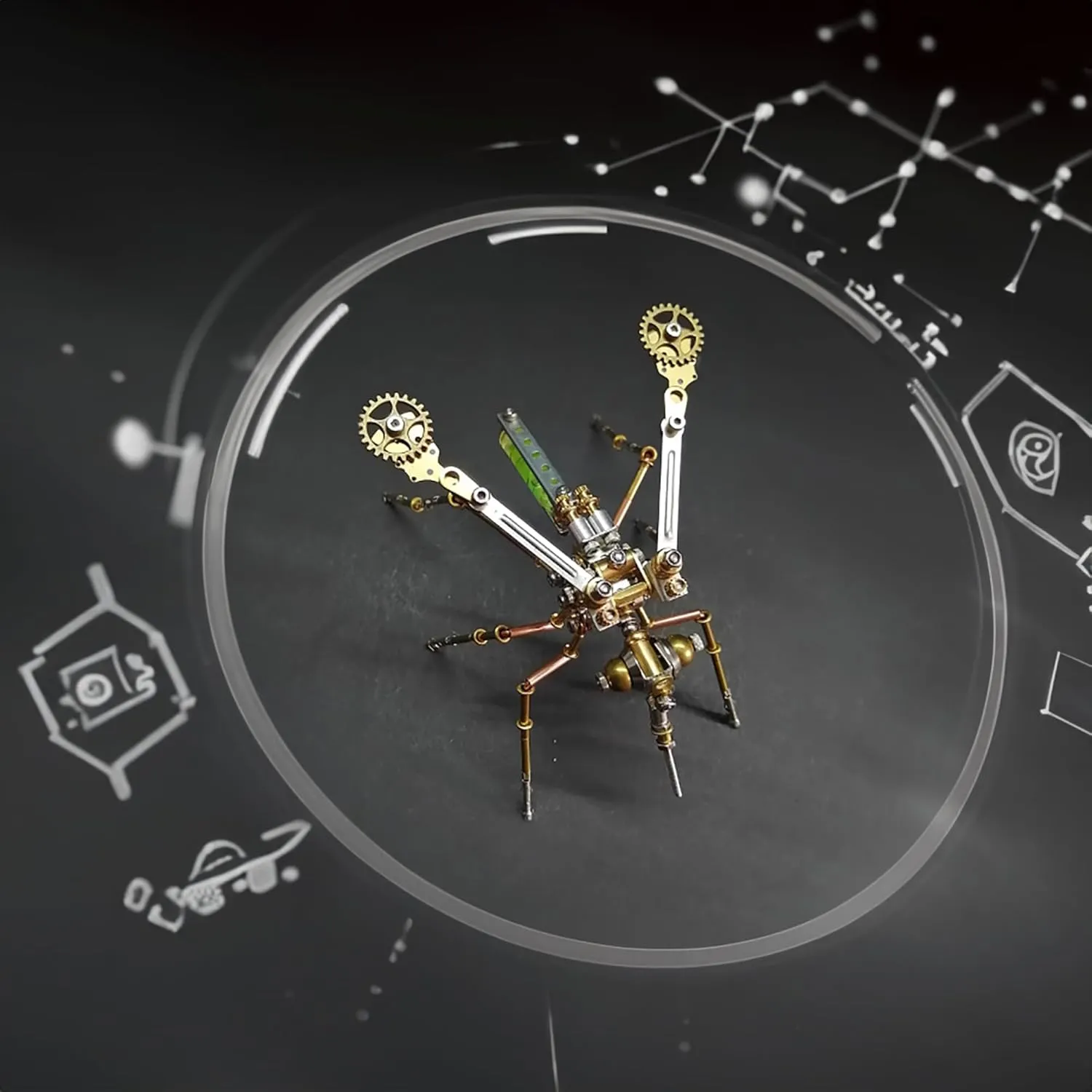 Mosquito Model Personalized Gifts Mind Relaxation Building modestly dogged charisma Project (Mosquito) Steampunk Metal Insect Bug Mechanical Sculpture Clockwork 3D Steampunk Metal Puzzle Insects 