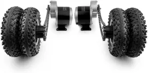 Motor Chain Drive Kit Easy Carry 300kg 200x50 Off-Road Wheel for DIY Electrical Sand Bike Pull Barrow 600lbs No Controller L-faster Dual stratum salary 350W 