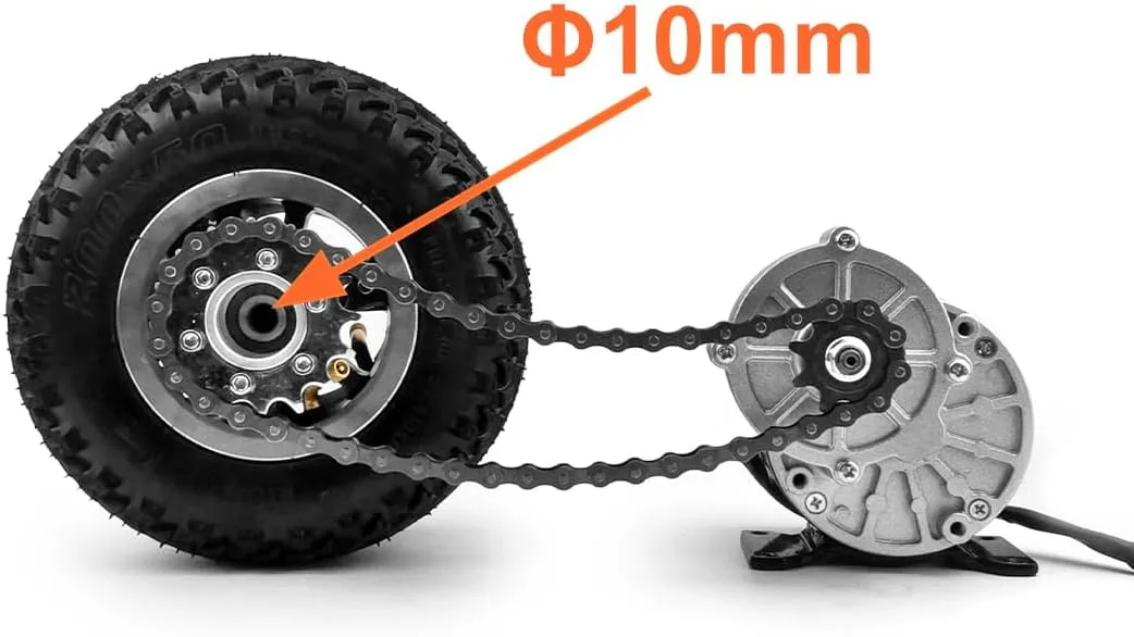 Motor Chain Drive Kit Easy Carry 300kg 200x50 Off-Road Wheel for DIY Electrical Sand Bike Pull Barrow 600lbs No Controller L-faster Dual stratum salary 350W 